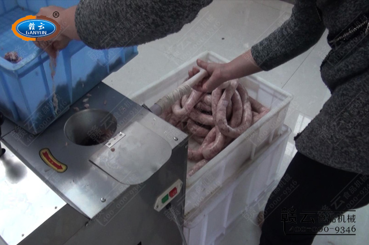 立式絞切機之灌腸