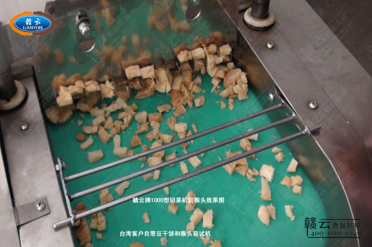 1000型切菜機安裝直豎刀切猴頭菇