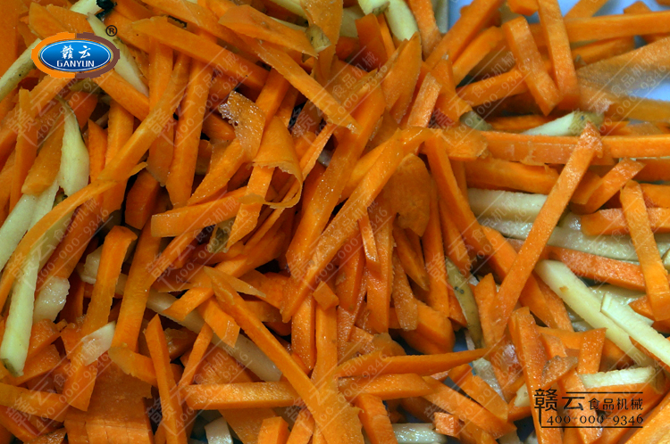 試機(jī)切出來的胡蘿卜絲