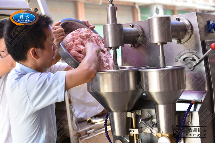 二代包心機內(nèi)裝肉餡和肉漿