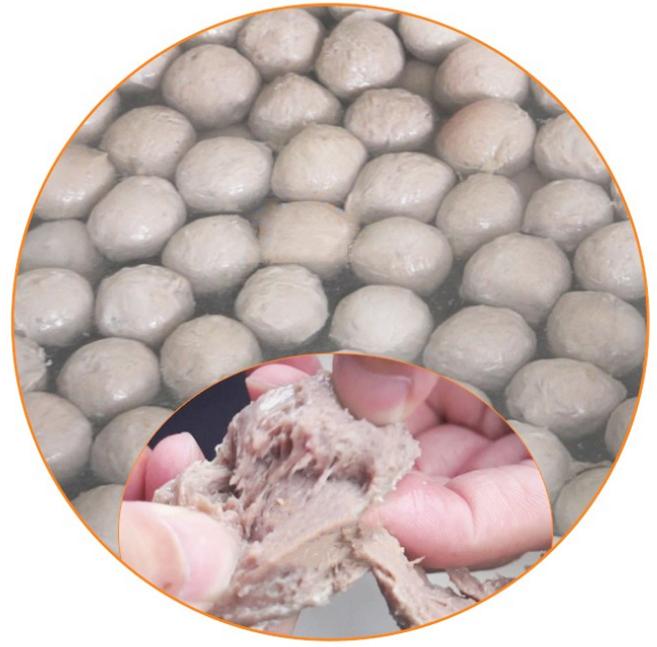 肉丸機(jī)做的牛肉丸子實(shí)拍圖 肉丸機(jī)做的牛肉丸子實(shí)拍圖